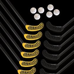 foto SET FLOORBALL ALPHA 12 mazze e 6 palline