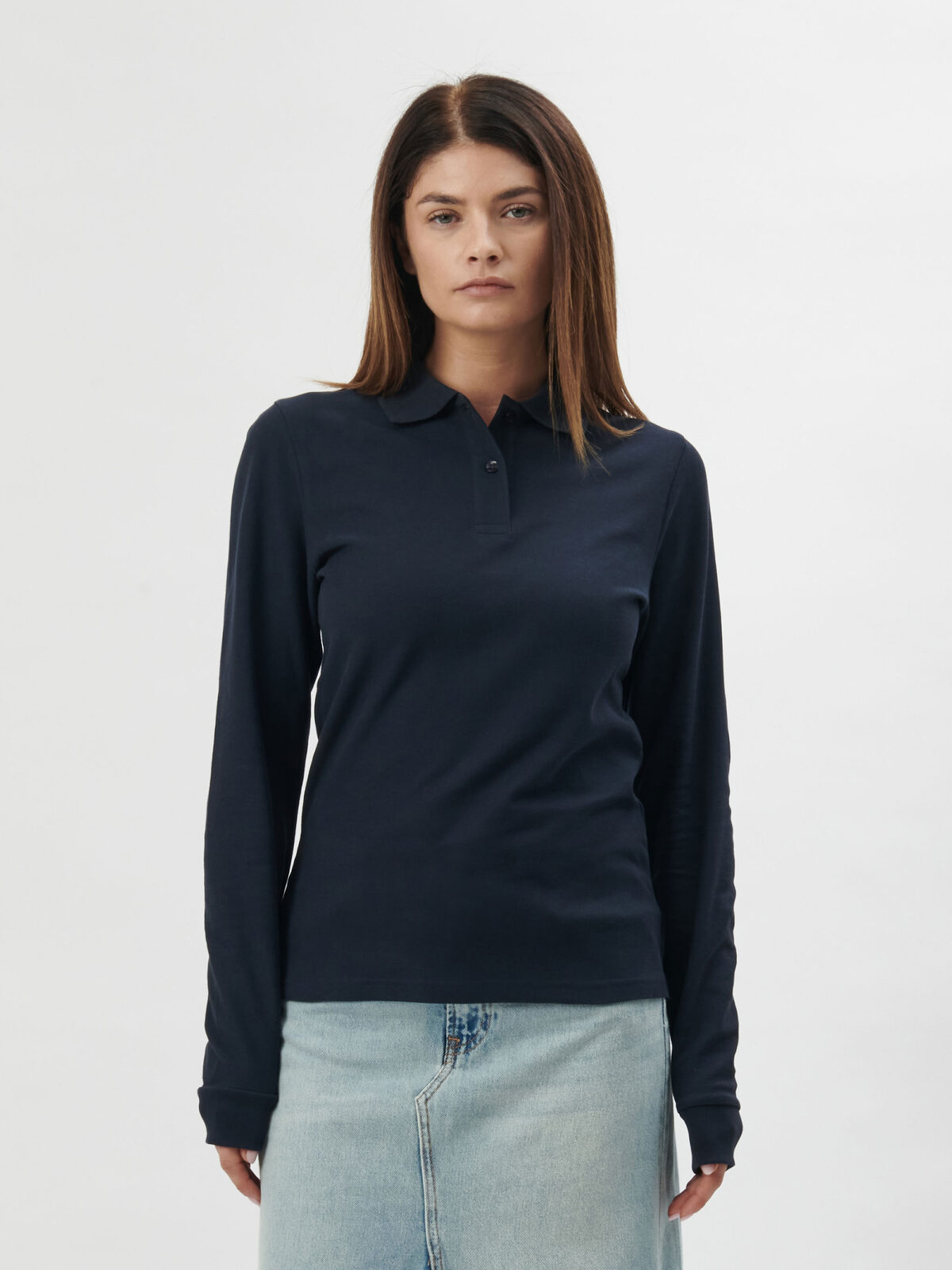 POLO MANICA LUNGA DONNA NAVY
